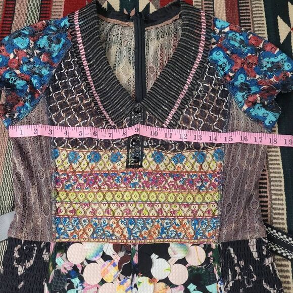 Rare Anthropologie Beguile by Byron Lars Margot Pencil Dress Sz 8 Vivrant Colorf - Picture 9 of 11